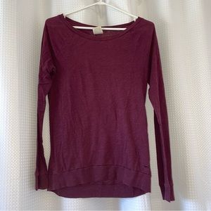 Victoria Secret / PINK Maroon XS Long Sleeve Shirt